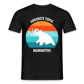 Drôle de mammouth de l’âge de pierre de l’âge de glace Design préhistorique - T-shirt homme - noir - Devant - AI Model Male 178 light (178cm)