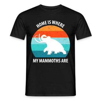 Lustiges Mammut Steinzeit Eiszeit Design Urzeit - Männer T-Shirt - Schwarz - Vorne - AI Model Male 178 light (178cm)