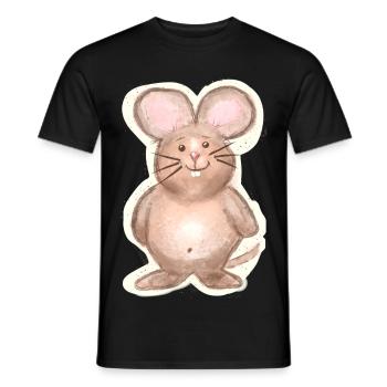 Mouse - Men's T-Shirt - black - Front - AI Model Male 178 light (178cm)