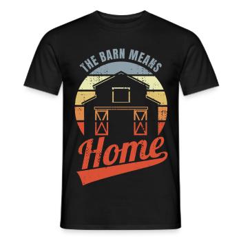 La grange est synonyme de chez-soi - T-shirt homme - noir - Devant - AI Model Male 178 light (178cm)
