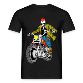 Biker from Hell - Men's T-Shirt - black - Front - AI Model Male 178 light (178cm)