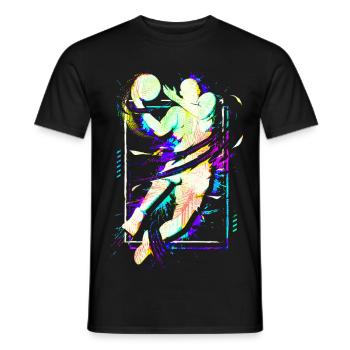 Basketballer Slamdunk Basketball Spieler  - Männer T-Shirt - Schwarz - Vorne - AI Model Male 178 light (178cm)