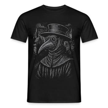Conception de portrait de médecin de la peste mystique - T-shirt homme - noir - Devant - AI Model Male 178 light (178cm)