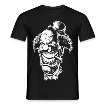 horror_clown - Men's T-Shirt - black - Front - AI Model Male 178 light (178cm)