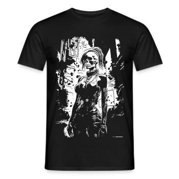 Skull Face Urbanheld - Männer T-Shirt - Schwarz - Vorne - AI Model Male 178 light (178cm)
