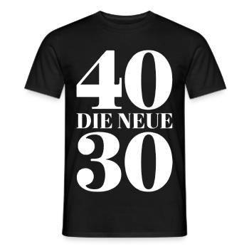 40 Die Neue 30 Motiv - Männer T-Shirt - Schwarz - Vorne - AI Model Male 178 light (178cm)
