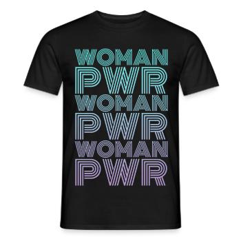 Woman Power Women's Rights - Men's T-Shirt - black - Front - AI Model Male 178 light (178cm)