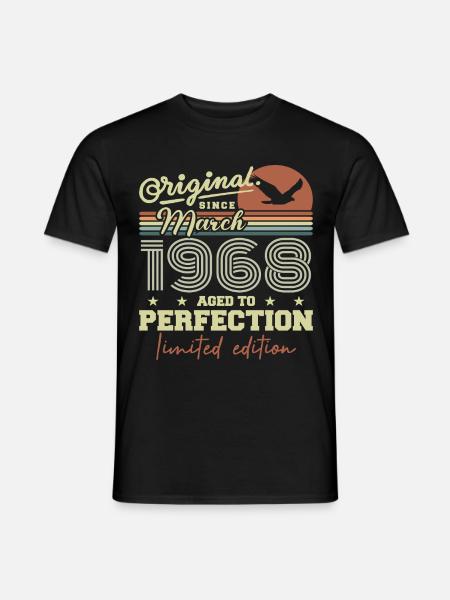 Birthday March 1968 - Men's T-Shirt - black