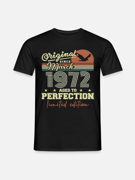 Birthday March 1972 - Men's T-Shirt - black
