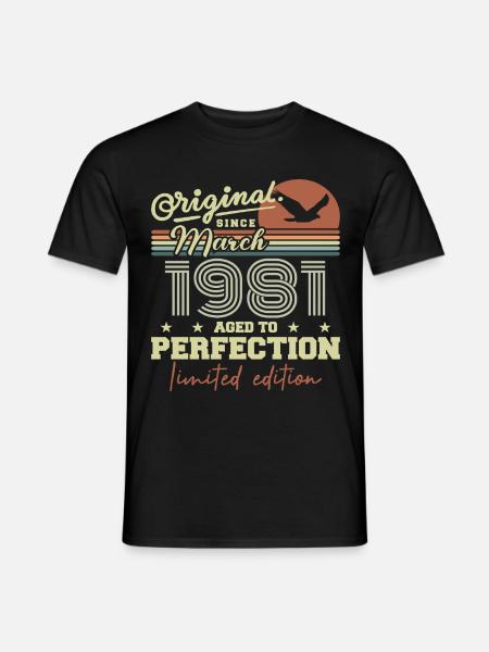 birthday March 1981 - Men's T-Shirt - black