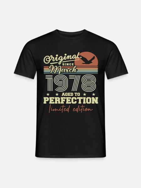 birthday March 1978 - Men's T-Shirt - black