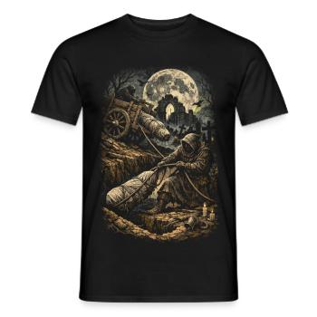 Humour gothique de cimetière - T-shirt homme - noir - Devant - AI Model Male 178 light (178cm)