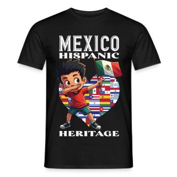 Mexiko Stolz & Heimat Mexikaner Mexico Flagge - Männer T-Shirt - Schwarz - Vorne - AI Model Male 178 light (178cm)