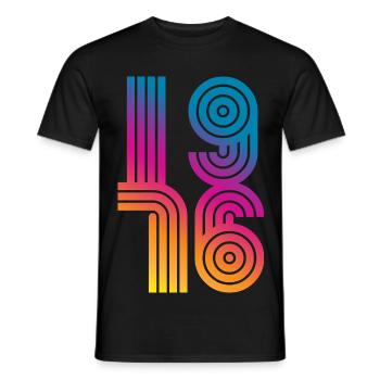 Millésime 1976 - T-shirt homme - noir - Devant - AI Model Male 178 light (178cm)