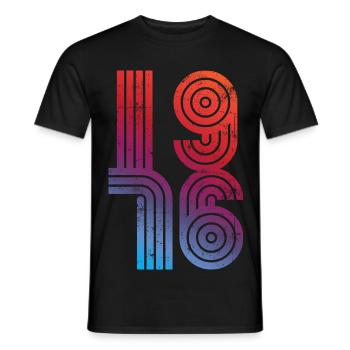 Millésime 1976 - T-shirt homme - noir - Devant - AI Model Male 178 light (178cm)