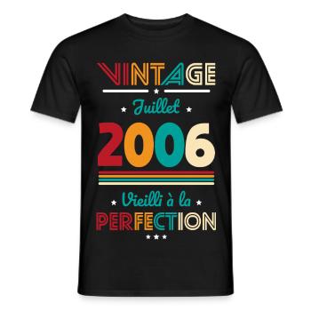 20 Years Anniversary - Vintage - July 2006 - Men's T-Shirt - black - Front - AI Model Male 178 light (178cm)