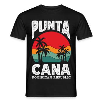 Drapeau de la République dominicaine Dom Rep Pride - T-shirt homme - noir - Devant - AI Model Male 178 light (178cm)