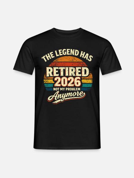 The Legend Retires 2026 - Humor - Men's T-Shirt - black