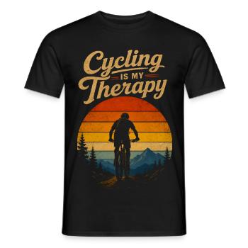 Funny Bike Lover Bicycling Outdoors Cycling - Männer T-Shirt - Schwarz - Vorne - AI Model Male 178 light (178cm)