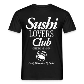 Sushi Lovers Club - Men's T-Shirt - black - Front - AI Model Male 178 light (178cm)