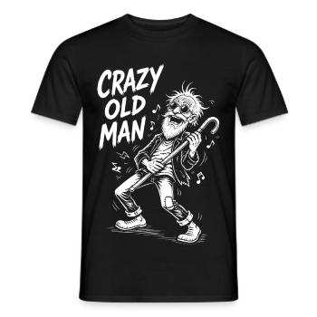 Cadeau de vieil retraité Vieil homme fou drôle - T-shirt homme - noir - Devant - AI Model Male 178 light (178cm)