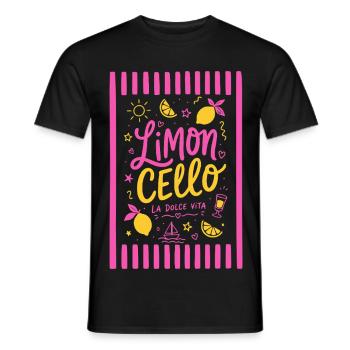 Limoncello - La dolce vita - Männer T-Shirt - Schwarz - Vorne - AI Model Male 178 light (178cm)