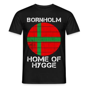 Bornholm, Foyer du Hygge - T-shirt homme - noir - Devant - AI Model Male 178 light (178cm)