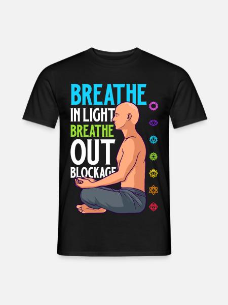 Chakra Atmung - Blockaden lösen - Männer T-Shirt - Schwarz