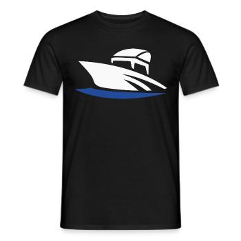 Motorboot - Männer T-Shirt - Schwarz - Vorne - AI Model Male 178 light (178cm)