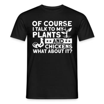 Gardening Gardener Chicken Farmer Chicken Feeder - Men's T-Shirt - black - Front - AI Model Male 178 light (178cm)