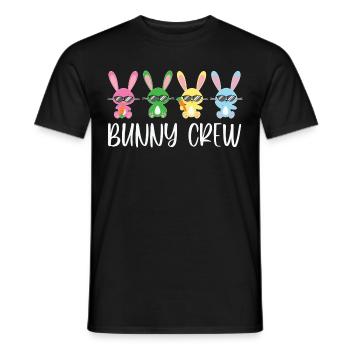 Bunny Crew Frohe Familie Ostern - Männer T-Shirt - Schwarz - Vorne - AI Model Male 178 light (178cm)