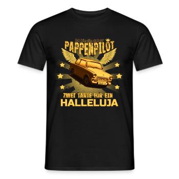 Le seul vrai PAPPENPILOT  601 Trabi - T-shirt homme - noir - Devant - AI Model Male 178 light (178cm)