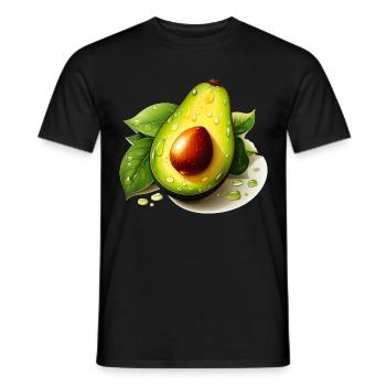 Avocado für einen Avocado Liebhaber und Sportler - Männer T-Shirt - Schwarz - Vorne - AI Model Male 178 light (178cm)