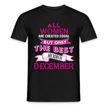 December Woman - Men's T-Shirt - black - Front - AI Model Male 178 light (178cm)