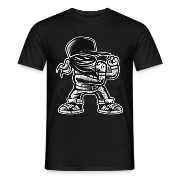 KÄMPFER - Kampf Boxer Comic Cartoon Geschenk Motiv - Männer T-Shirt - Schwarz - Vorne - AI Model Male 178 light (178cm)