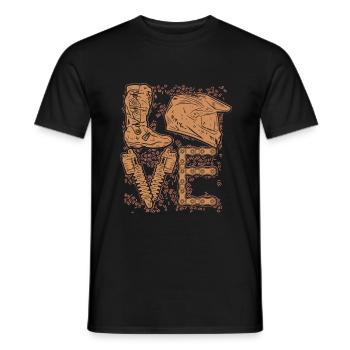 MOTORCYCLIST | MOTOCROSS RACE RACING DRIVER IDEA - Men's T-Shirt - black - Front - AI Model Male 178 light (178cm)