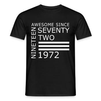 Awesome since 1972 Geburtstag Geschenk - Männer T-Shirt - Schwarz - Vorne - AI Model Male 178 light (178cm)