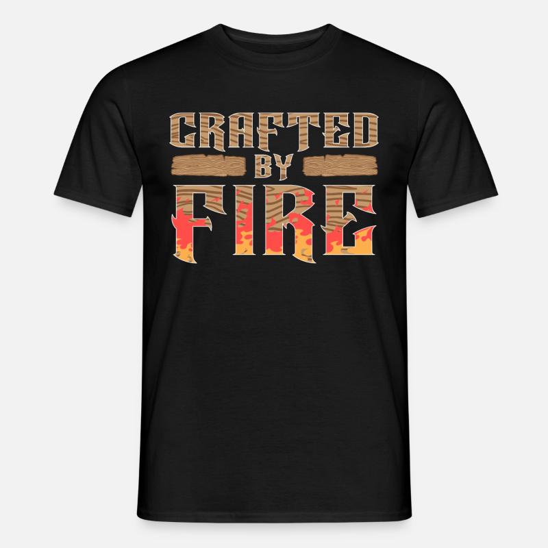 Wood-burning pyrography master carpenter - Men's T-Shirt - black