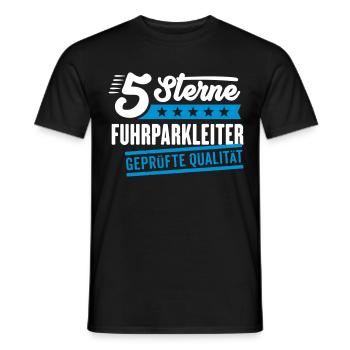 5Sterne Fuhrparkleiter - Männer T-Shirt - Schwarz - Vorne - AI Model Male 178 light (178cm)