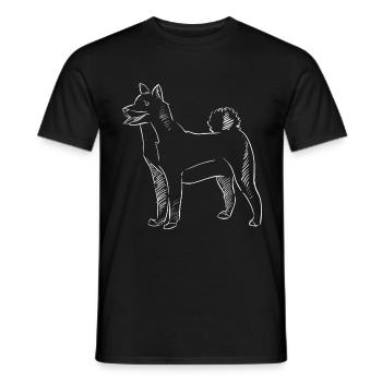 Shiba Inu - Men's T-Shirt - black - Front - AI Model Male 178 light (178cm)