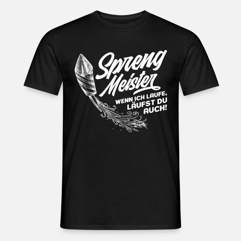 Silvester Feuerwerker Pyrotechniker Geschenk - Männer T-Shirt - Schwarz