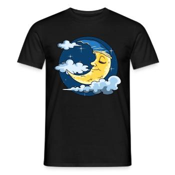 Mond Traum Träumer Schlafmütze für Kinder - Männer T-Shirt - Schwarz - Vorne - AI Model Male 178 light (178cm)