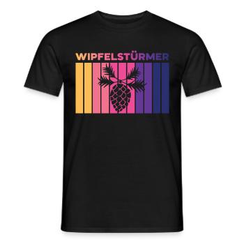 Wipfelstürmer, Zapfenpflücker Design - Männer T-Shirt - Schwarz - Vorne - AI Model Male 178 light (178cm)