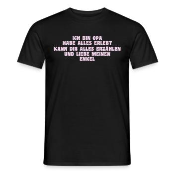 Ich bin Opa und liebe meinen Enkel - Männer T-Shirt - Schwarz - Vorne - AI Model Male 178 light (178cm)