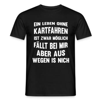 Kart fahren Kartbahn Motorsport Kartrennen Gokart - Männer T-Shirt - Schwarz - Vorne - AI Model Male 178 light (178cm)