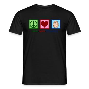 Friedensliebes-Neurologie - Männer T-Shirt - Schwarz - Vorne - AI Model Male 178 light (178cm)