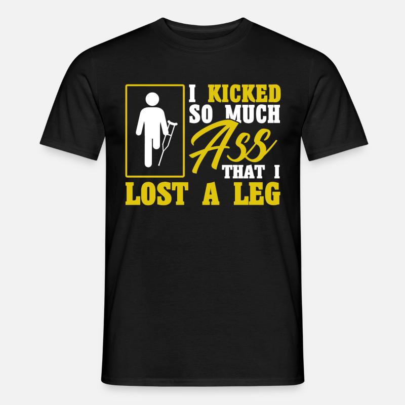 Handicap Amputee Amputation Prosthetic Leg - Men’s T-shirt - black