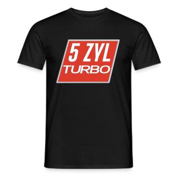 5 cylindres moteur avec turbo 5 cylindres conducteurs - T-shirt homme - noir - Devant - AI Model Male 178 light (178cm)