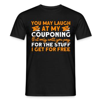 Coupon Shopper Discount Couponer Discount Sale - Men's T-Shirt - black - Front - AI Model Male 178 light (178cm)