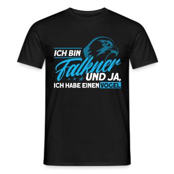 Greifvogel Beizjagd Spruch Falkner Vogelfreunde - Männer T-Shirt - Schwarz - Vorne - AI Model Male 178 light (178cm)